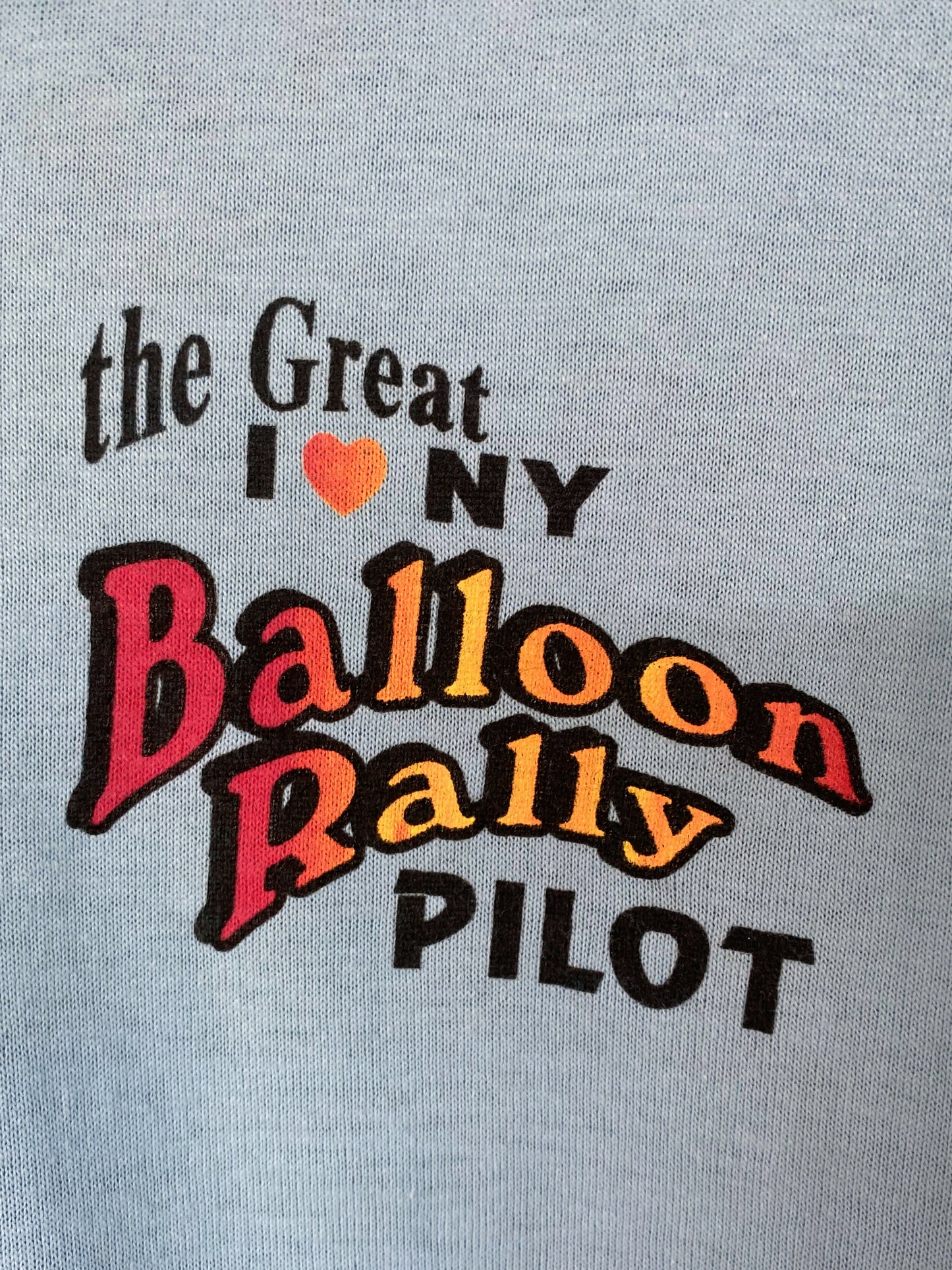 Men's Size XL Vintage 1993 Balloon Rally Blue Cotton-Blend Polo T-Shirt