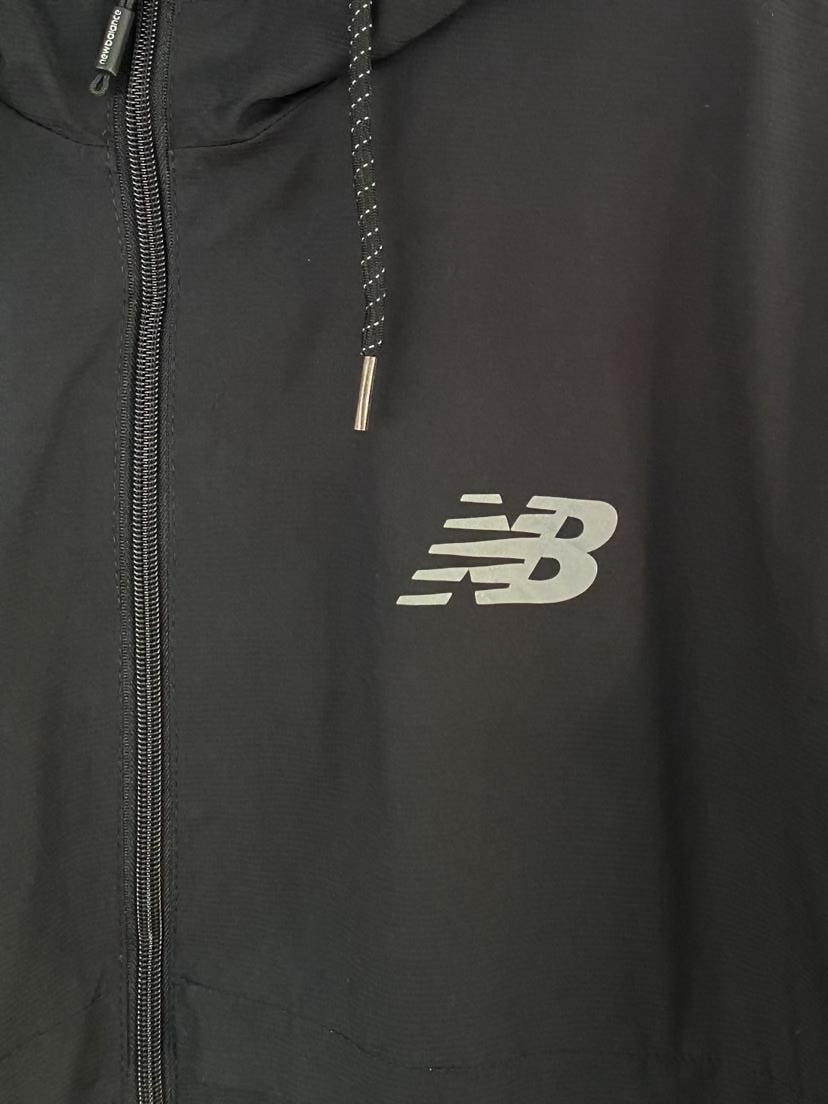 Men's New Balance Size XL hooded Black Sports Jacket