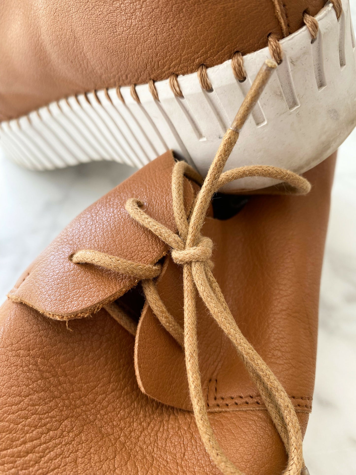 Midas Size 39 Caramel Leather Plimsoles