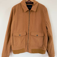 Men's Tommy Hilfiger Size L Camel-Brown Wool-Blend Jacket