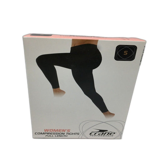 Crane Performance Full Length Long Compression Tights Black Ladies Size S NEW