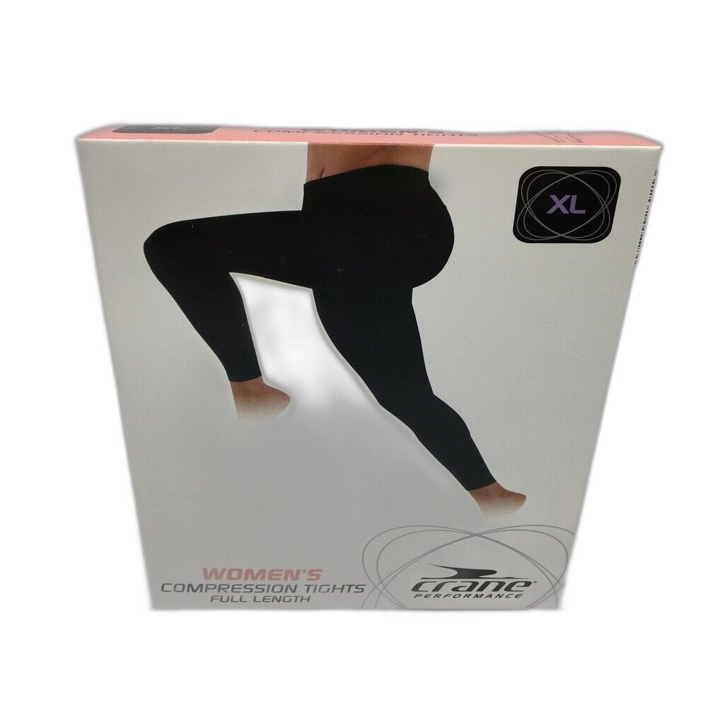 Crane Performance Full Length Long Compression Tights Black Ladies Size XL NEW