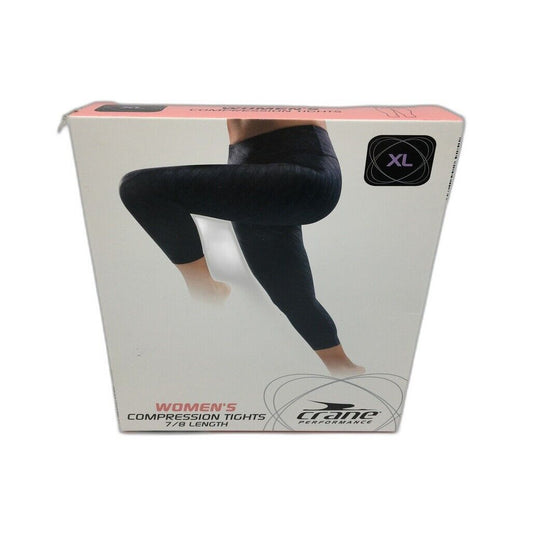 Crane Performance 7/8 Length Compression Tights Black Pattern Ladies Size Xl NEW