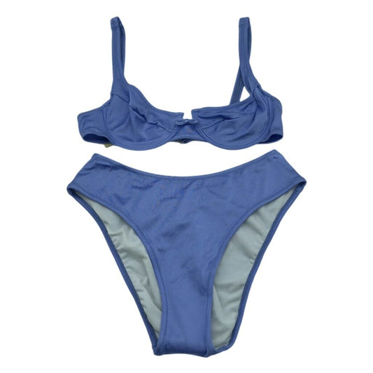 Miami Periwinkle Bikini Top & Bottom Swimwear Set Ladies Size Medium NEW