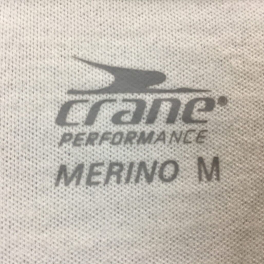 NEW Crane Performance Merino Wool Blend Sweat Top Grey Unisex Size M