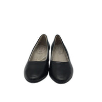 Tamaris Comfort Fit Soft Leather Black Heeled Shoes Ladies Size 40 US 8.5 NEW