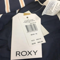 ROXY Striped Beach Classics One Piece Woman Swimwear Navy Blue Size XL NEW