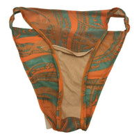 Gianfranco Ferre Tropical Orange/Green Cheeky Bikini Bottom Ladies Sz ITA 2 NEW