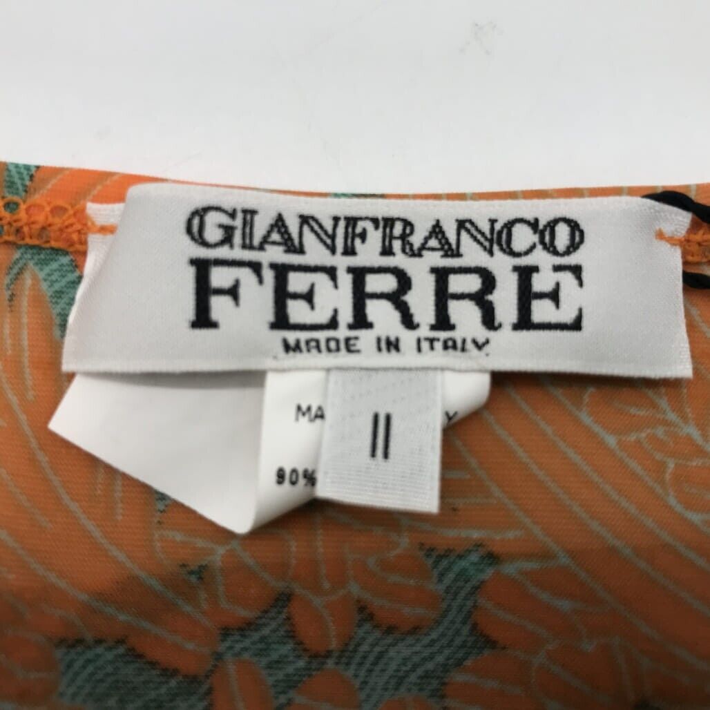 Gianfranco Ferre Tropical Orange/Green Cheeky Bikini Bottom Ladies Sz ITA 2 NEW