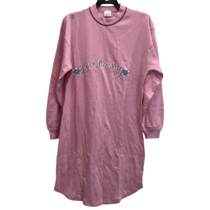 La Furlana Blue Norway 100% Cotton Lounge Sleepshirt Pink Ladies Sz X-Large NEW