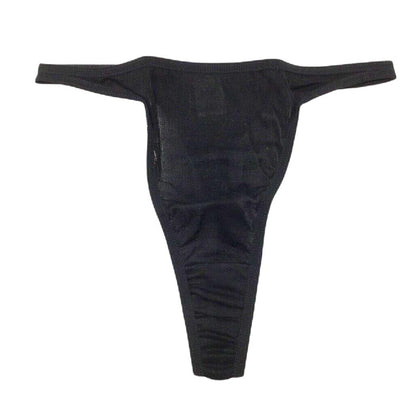 Manufat Black Cotton String Thong Perizoma Underwear Ladies Size I3 / Large NEW