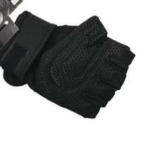 Crane Fitness Fingerless Padded Weight Training Gloves Black Unisex Sz S/M NEW