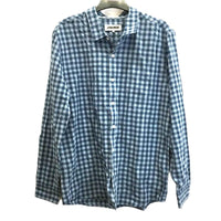 Jeanswest 'Carter' Blue Checkered Long Sleeve Flannel Button Up Mens Size L NEW