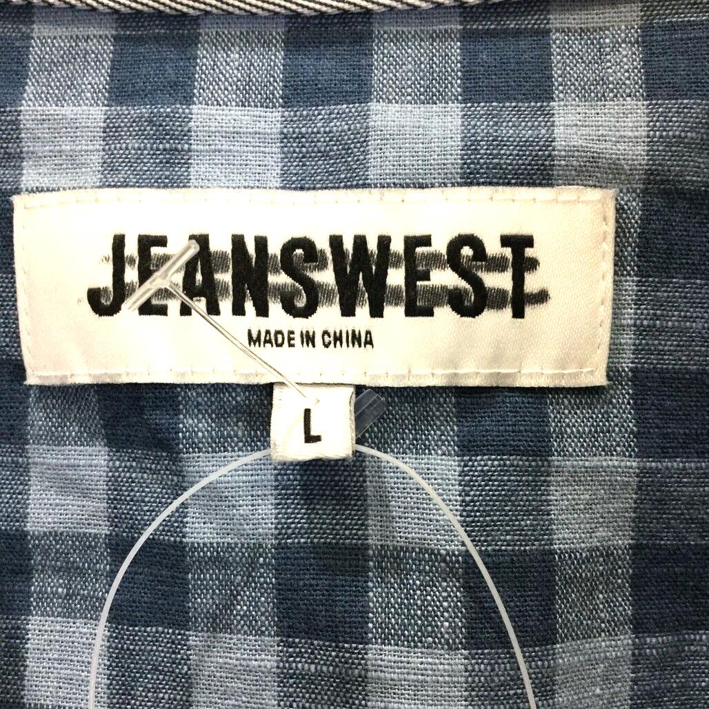 Jeanswest 'Carter' Blue Checkered Long Sleeve Flannel Button Up Mens Size L NEW