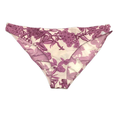 Cotton Club White & Purple Floral Bikini Underwear Ladies Size Italy 3/L NEW