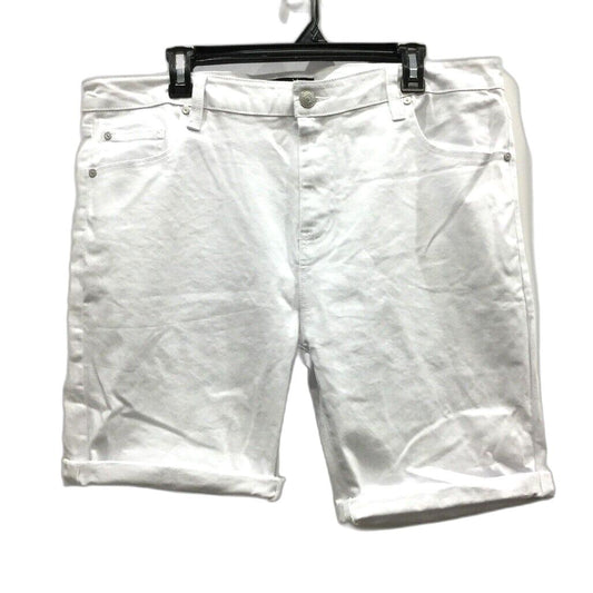 JayJays White Slim Fit Zip-Up Pocketed Buttoned Shorts Mens Size 40 NEW