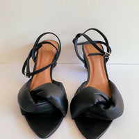 Wittner Size 41 Black Leather Mules