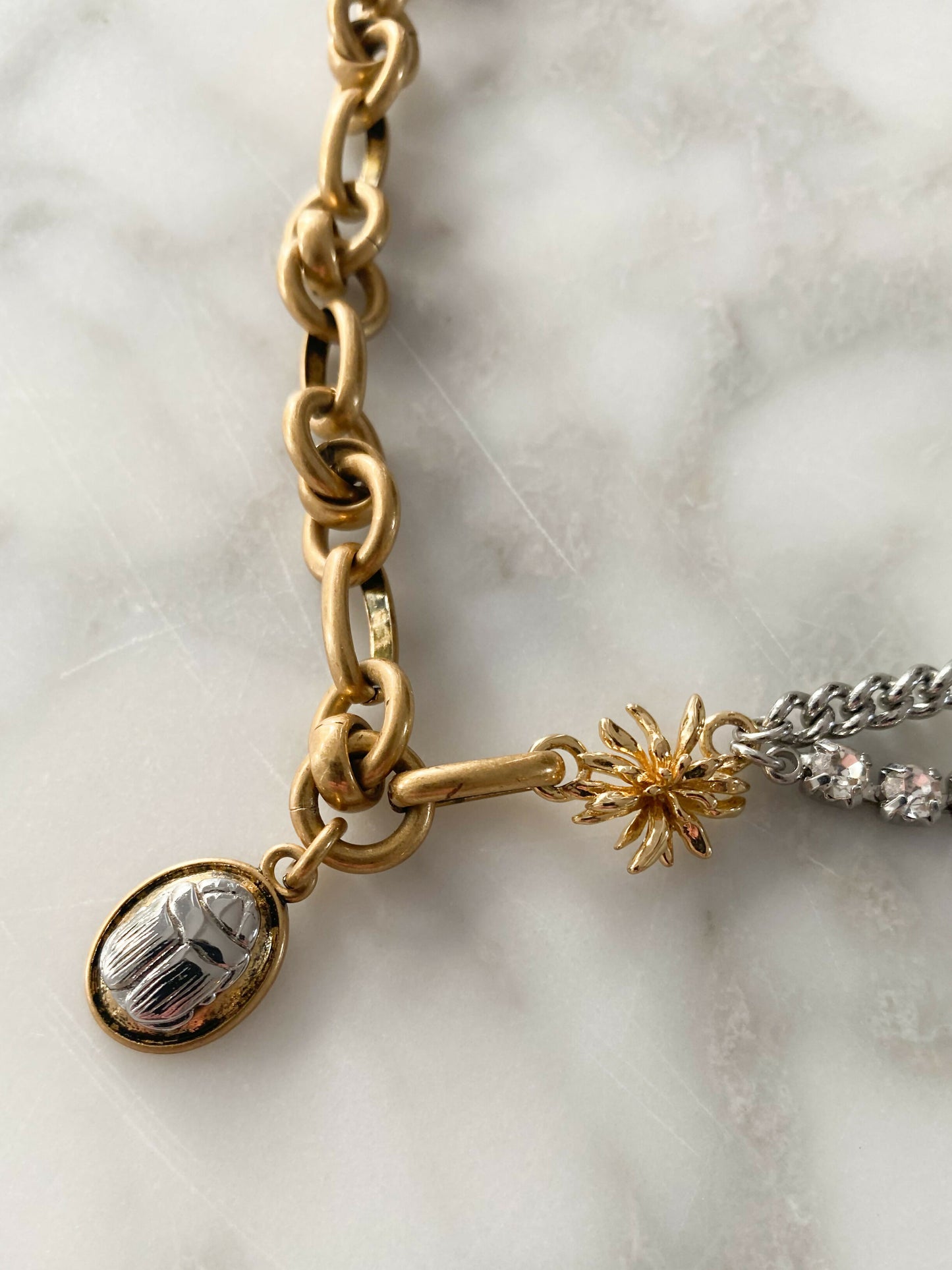 Mimco Chain and Diamante Necklace