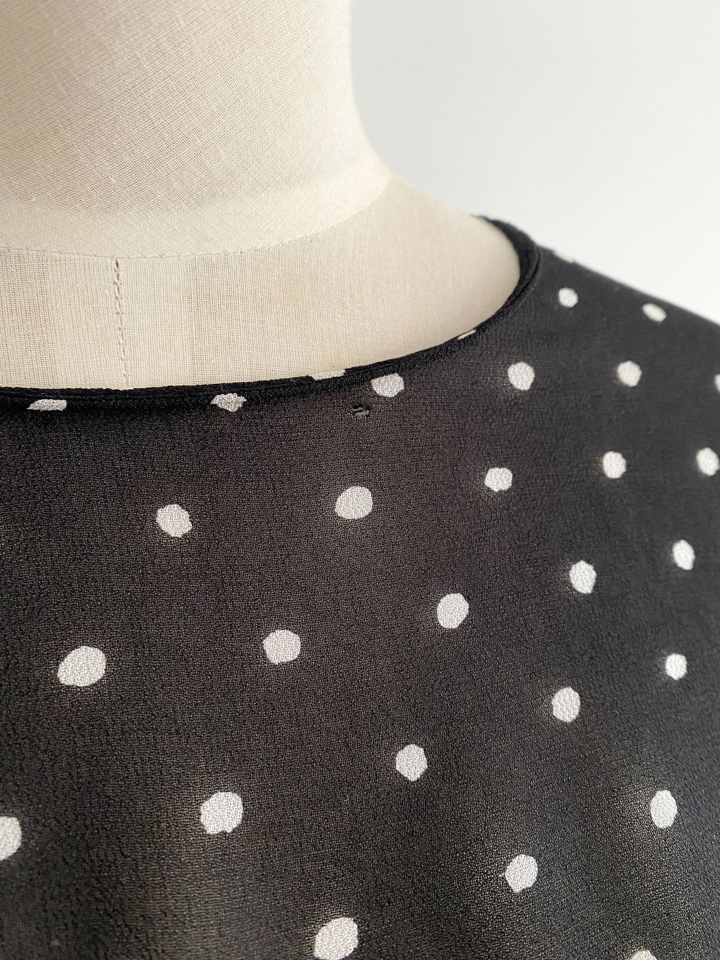 Witchery Size 10 Sheer Polka-Dot Top