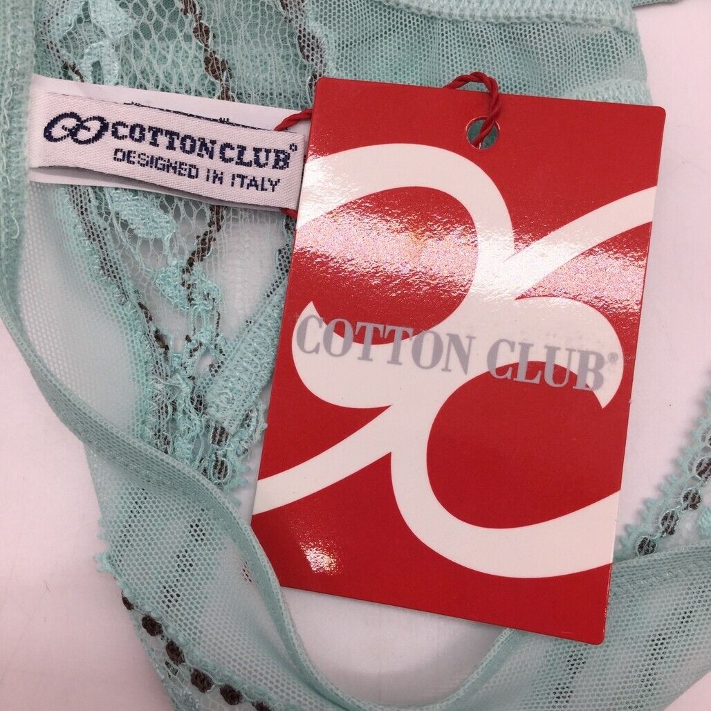 NEW Cotton Club Mint Green Lace Mesh String Thong Ladies Underwear Sz I4 / XL