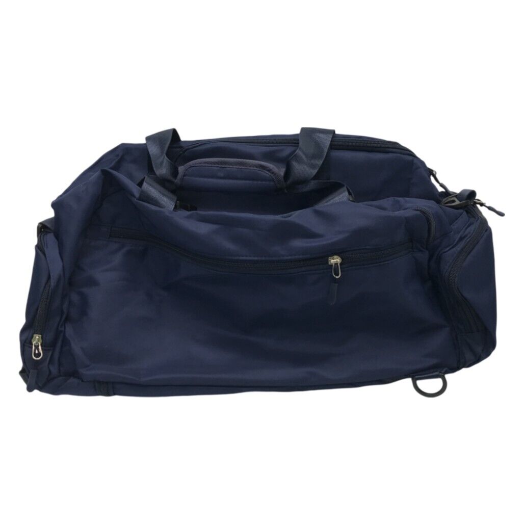 NEW T90 Multicompartment 100% Nylon Navy Blue Sports Gym Duffle Bag w/ Strap