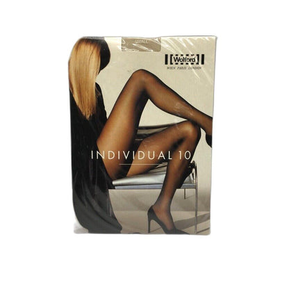 Wolford Individual 10 Marmor Beige Smooth Tights Pantyhose Ladies Sz Small NEW