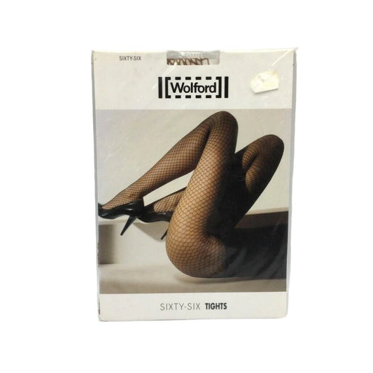 Wolford Sixty-Six Tights Pantyhose Honey Brown Fishnet Ladies Size Small NEW