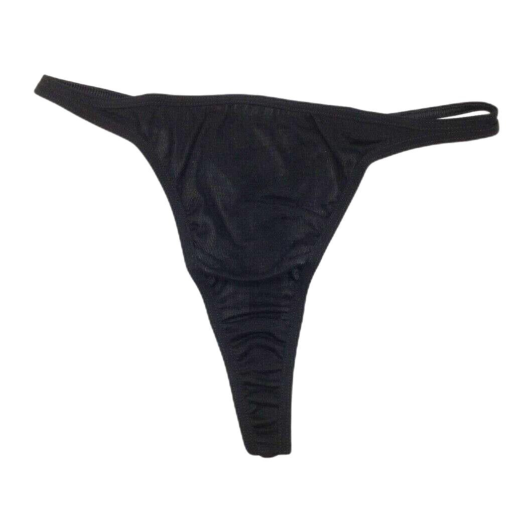 Manufat Black Cotton String Thong Perizoma Underwear Ladies Size I4 /X-Large NEW