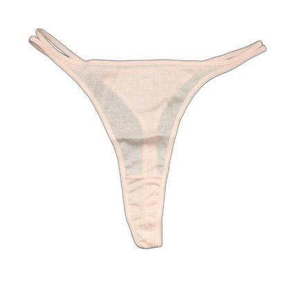 Manufat Pink Cotton String Thong Perizoma Underwear Ladies Size I4 / X-Large NEW