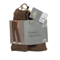 Crane Performance Soft Polyester Blend Women's Track Pants Brown Size Large NEW