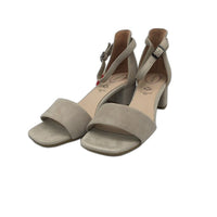 Tamaris Comfort Suede Leather Heeled Sandals Taupe Ladies Size EU 40 US 8.5 NEW