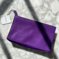 YSL Beaute Purple Faux Patent-Leather Clutch