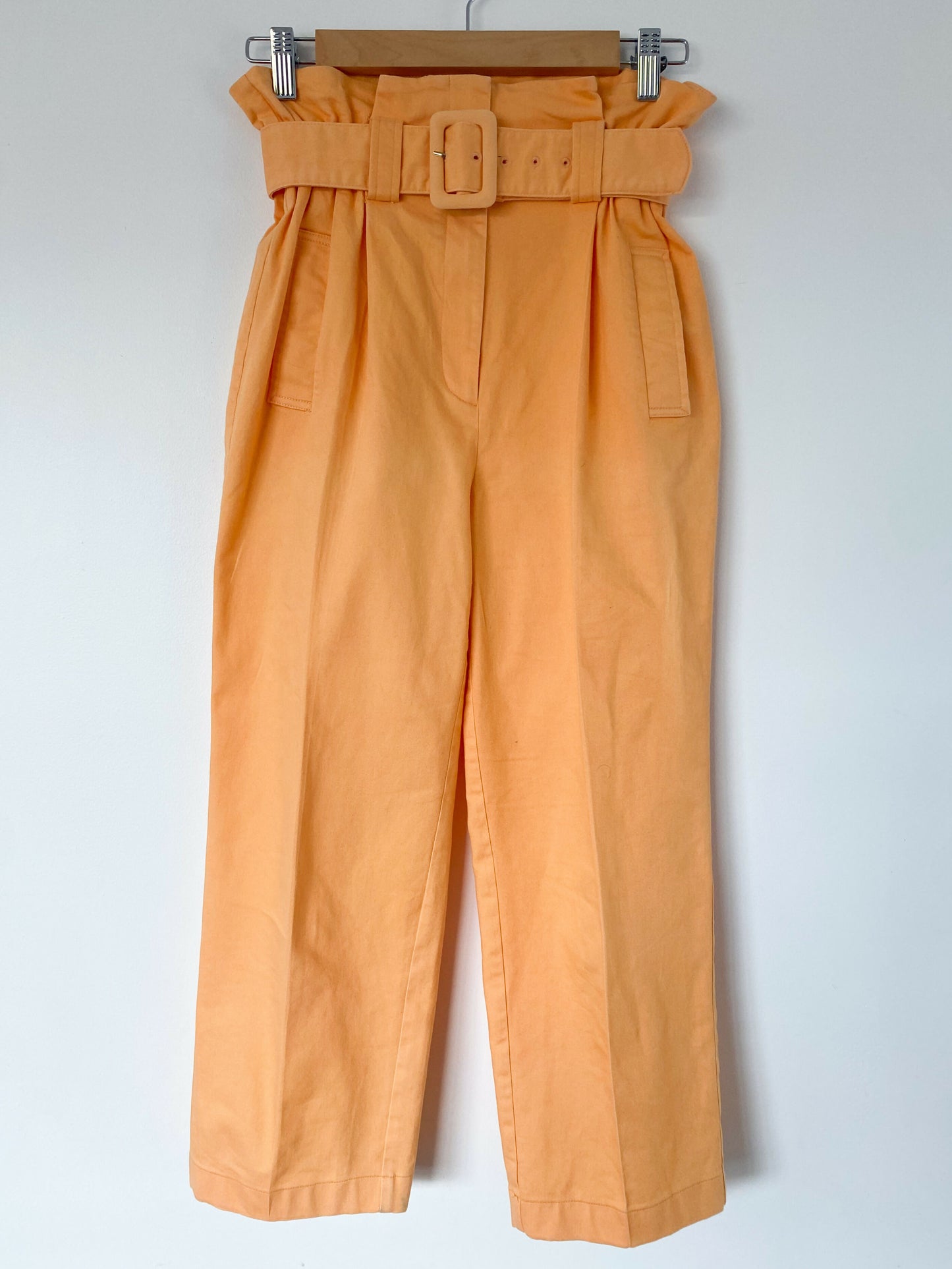 Sheike Size 6 Orange Paperbag-Waist pants