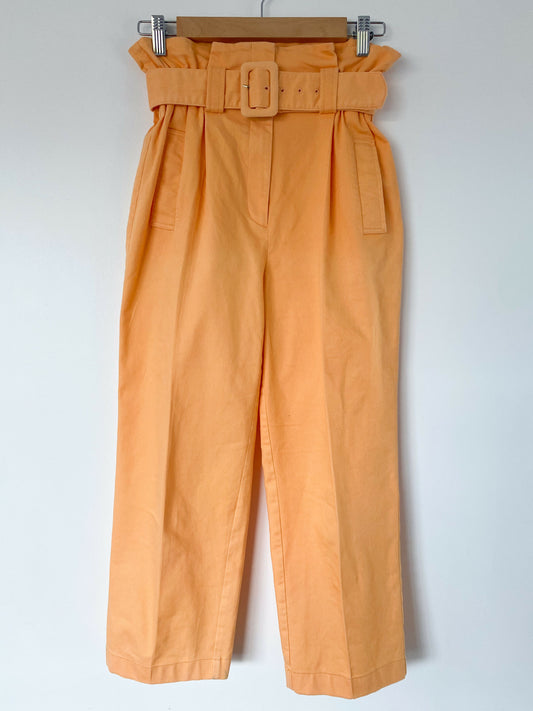 Sheike Size 6 Orange Paperbag-Waist pants