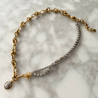 Mimco Chain and Diamante Necklace