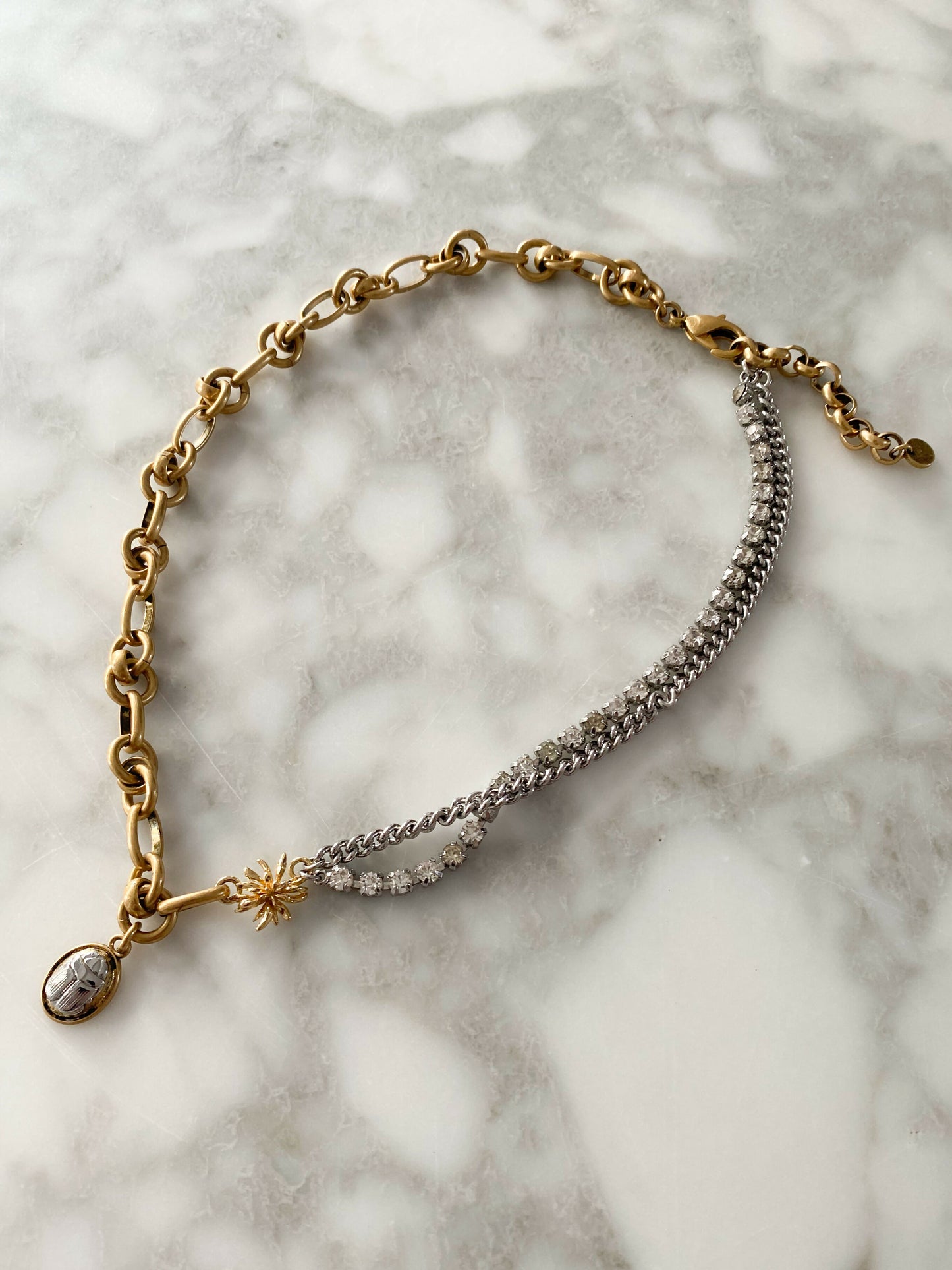 Mimco Chain and Diamante Necklace