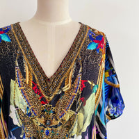 Camilla One Size Embellished Multicolour Kaftan