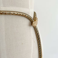 Serpent-Embellished Gold-Tone Belt