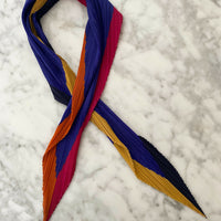 Vintage Multicoloured Crinkled Scarf