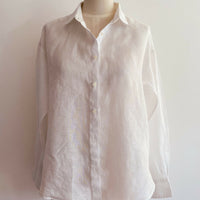 Uniqlo Size XS White Linen Shirt