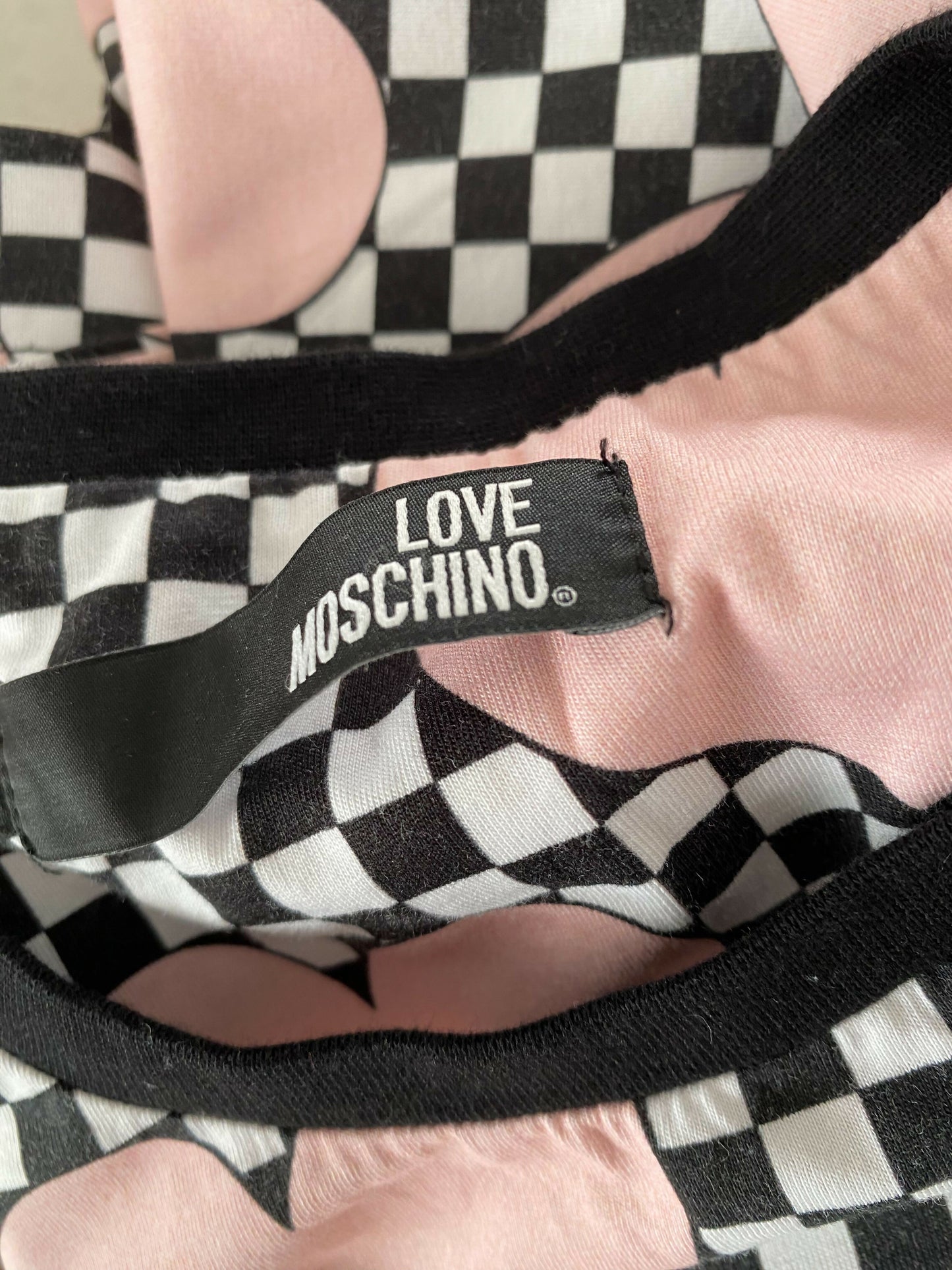 Love Moschino Size 10 Printed Cotton-Blend T-Shirt