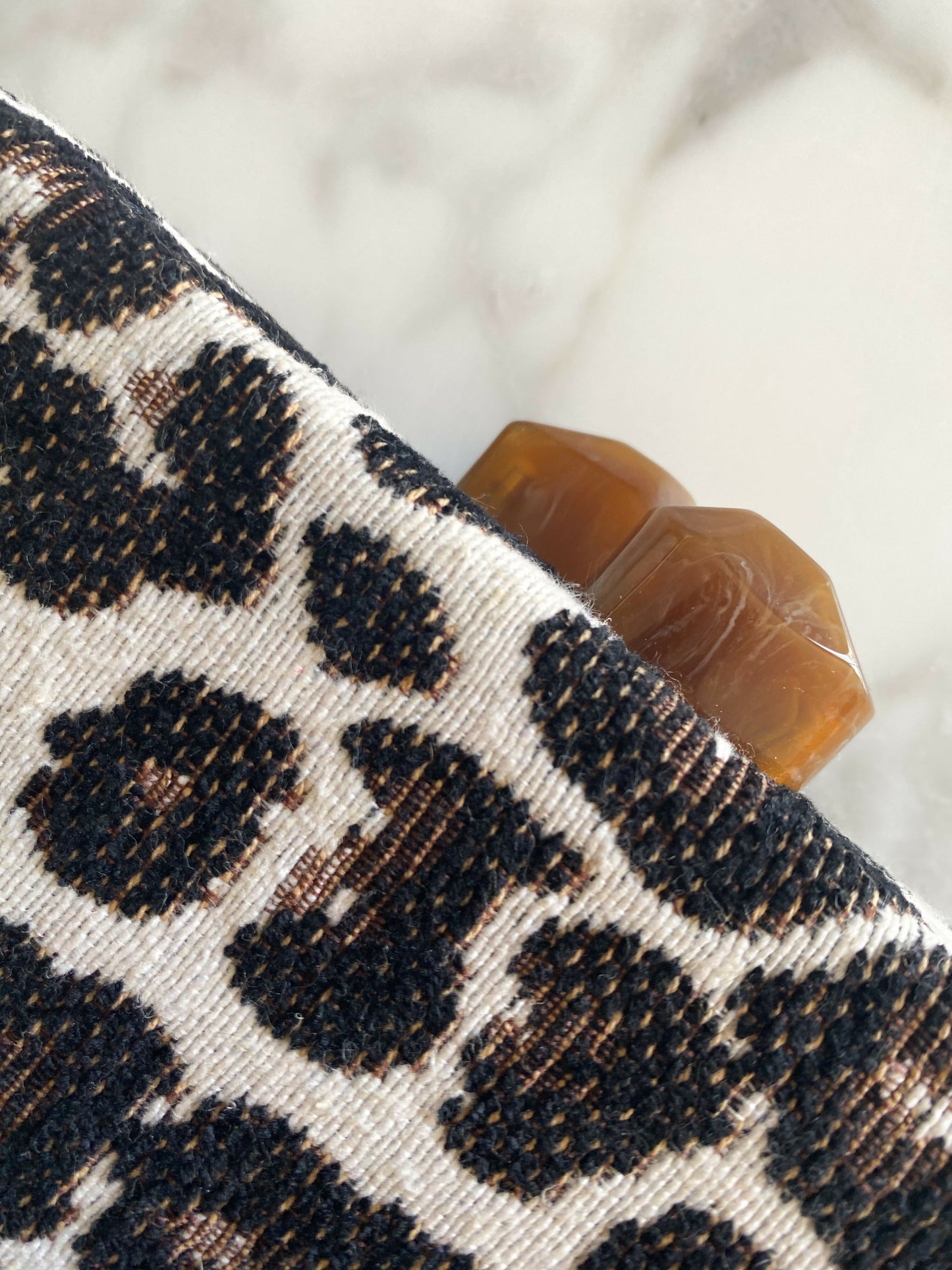 Seed Leopard-Print Clutch
