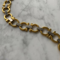 Gold and Silver-tone Chain-link Belt