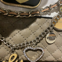 Guess White Handbag with Charms