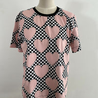 Love Moschino Size 10 Printed Cotton-Blend T-Shirt