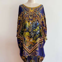 Camilla One Size Embellished Multicolour Kaftan