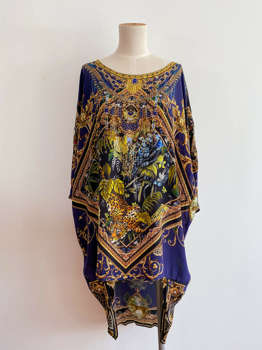 Camilla One Size Embellished Multicolour Kaftan