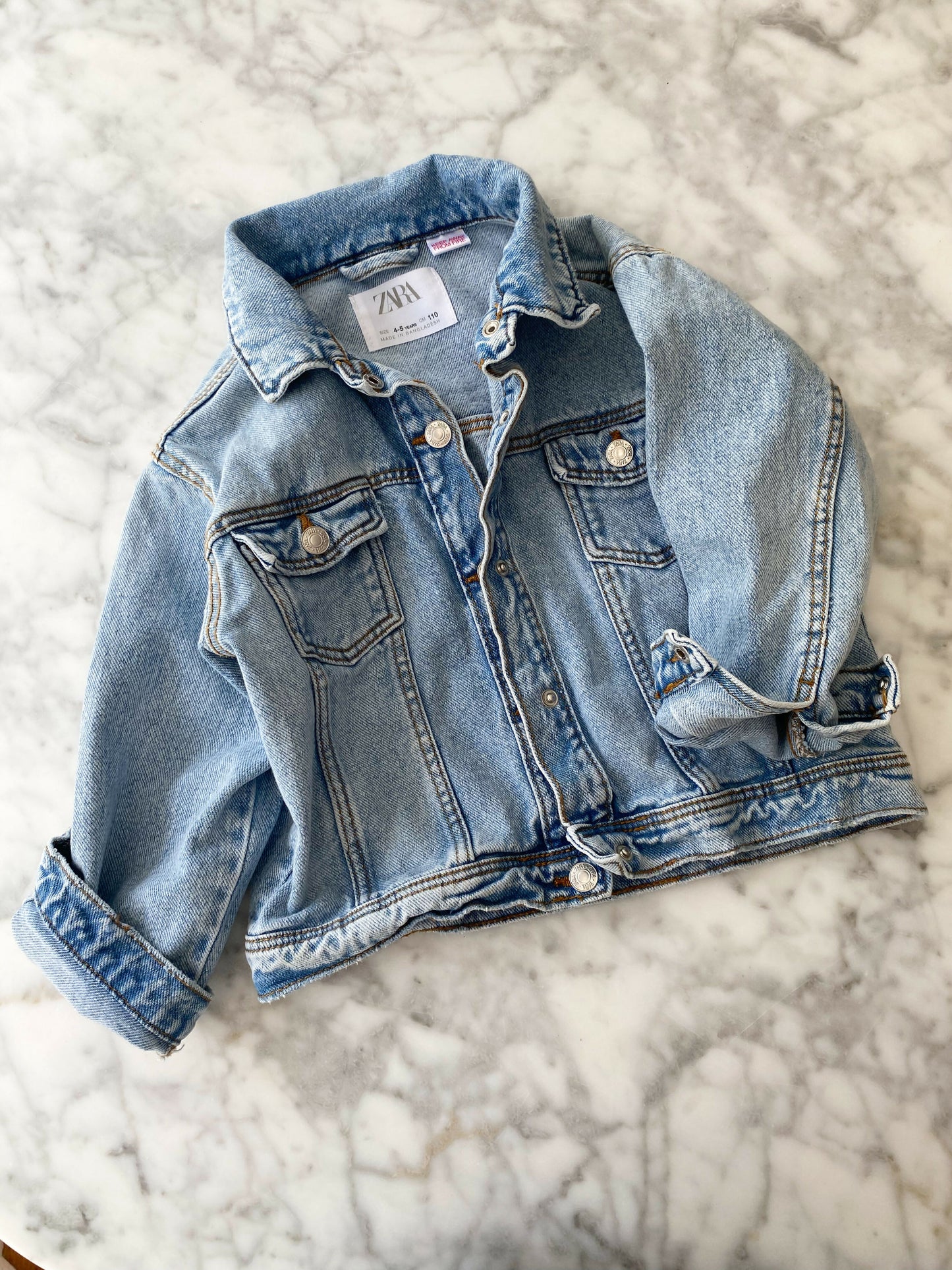 Kids' Zara Size 4-5 Cotton Denim Jacket