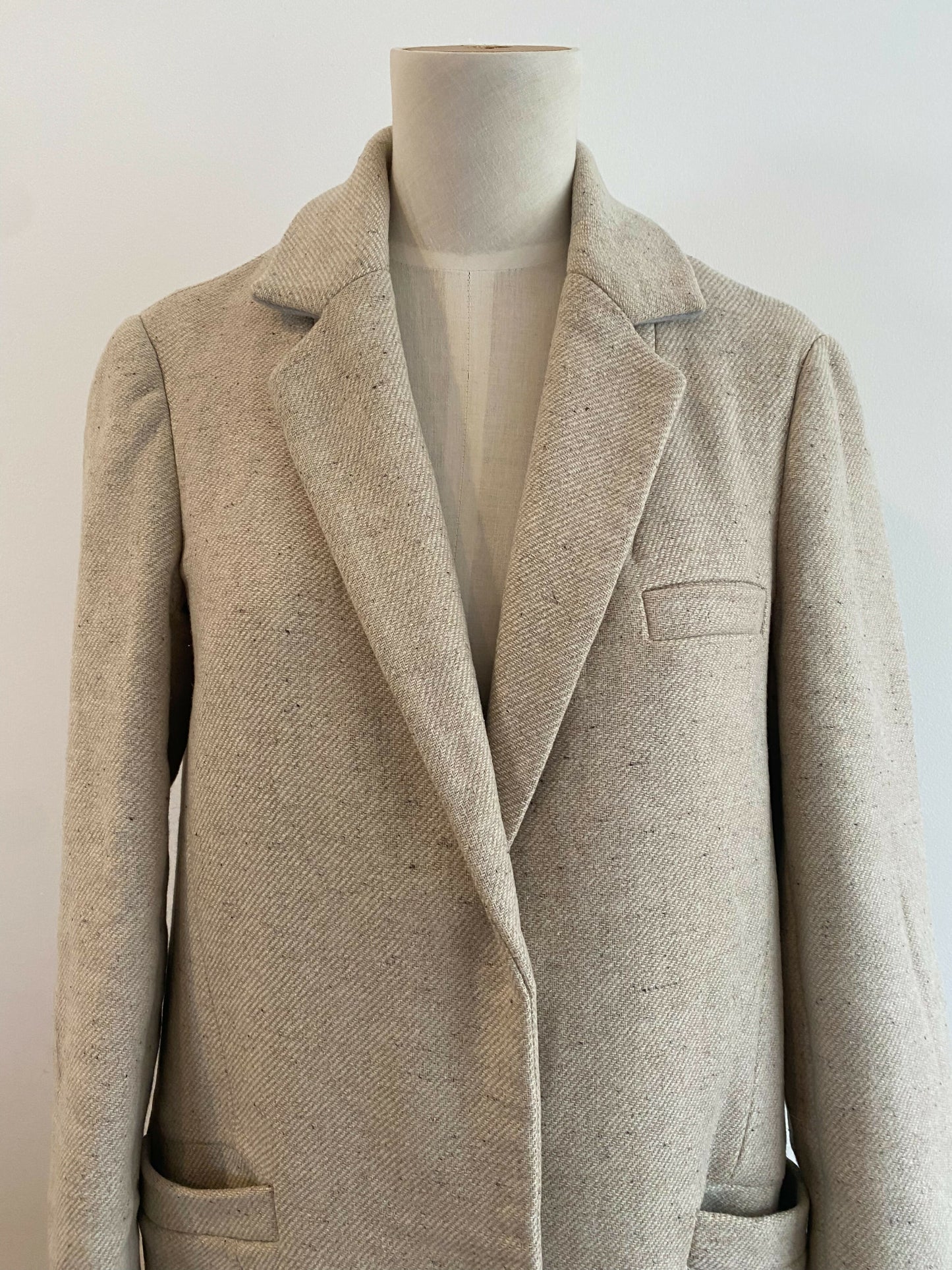 Women's Asos Size 8 Oatmeal Coat