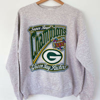 Men's vintage Greenbay Packers Superbowl XXXI Champions Size L Grey Sweatshirt